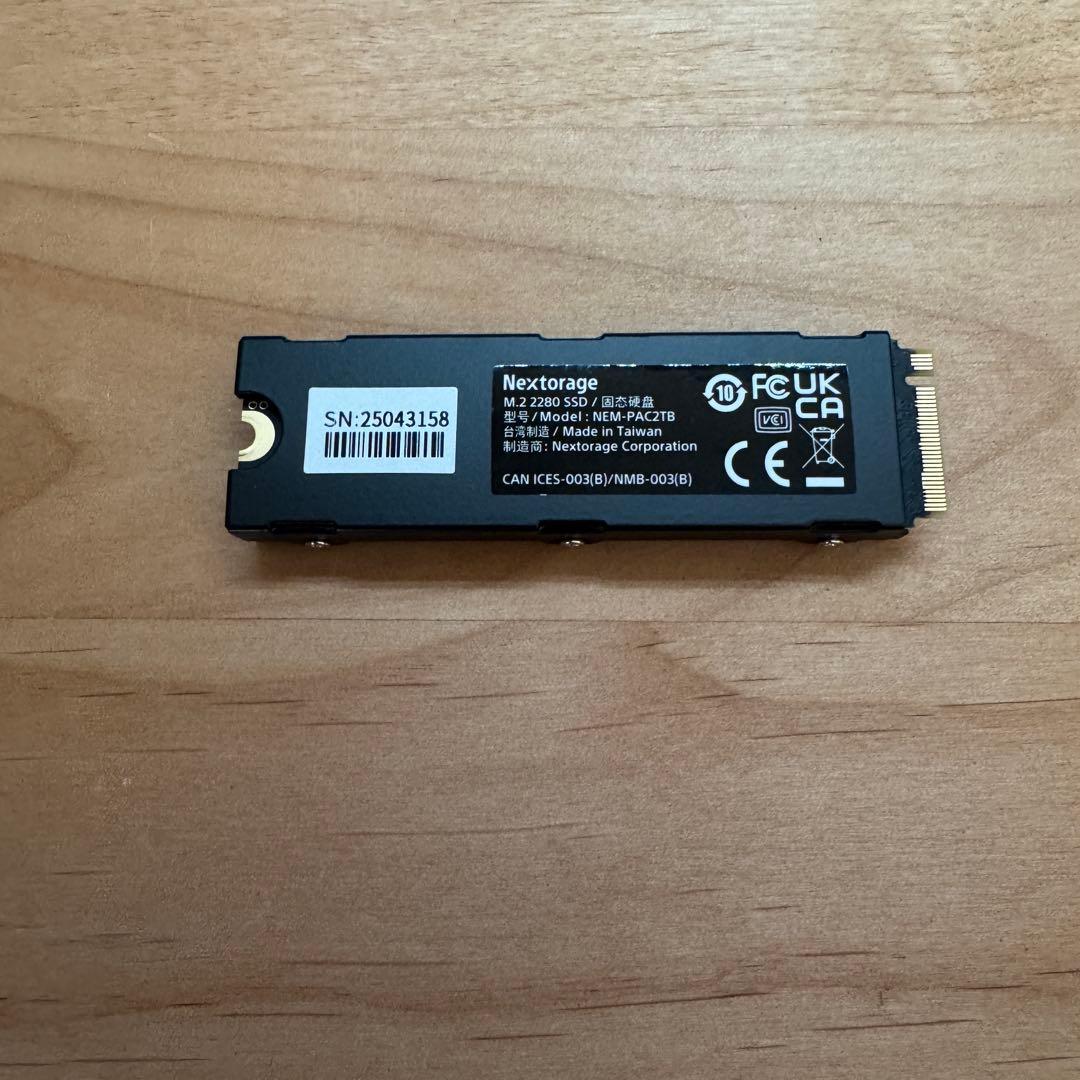 内蔵型SSD Nextorage NEM-PAC2TB 2TB NVMe SSD