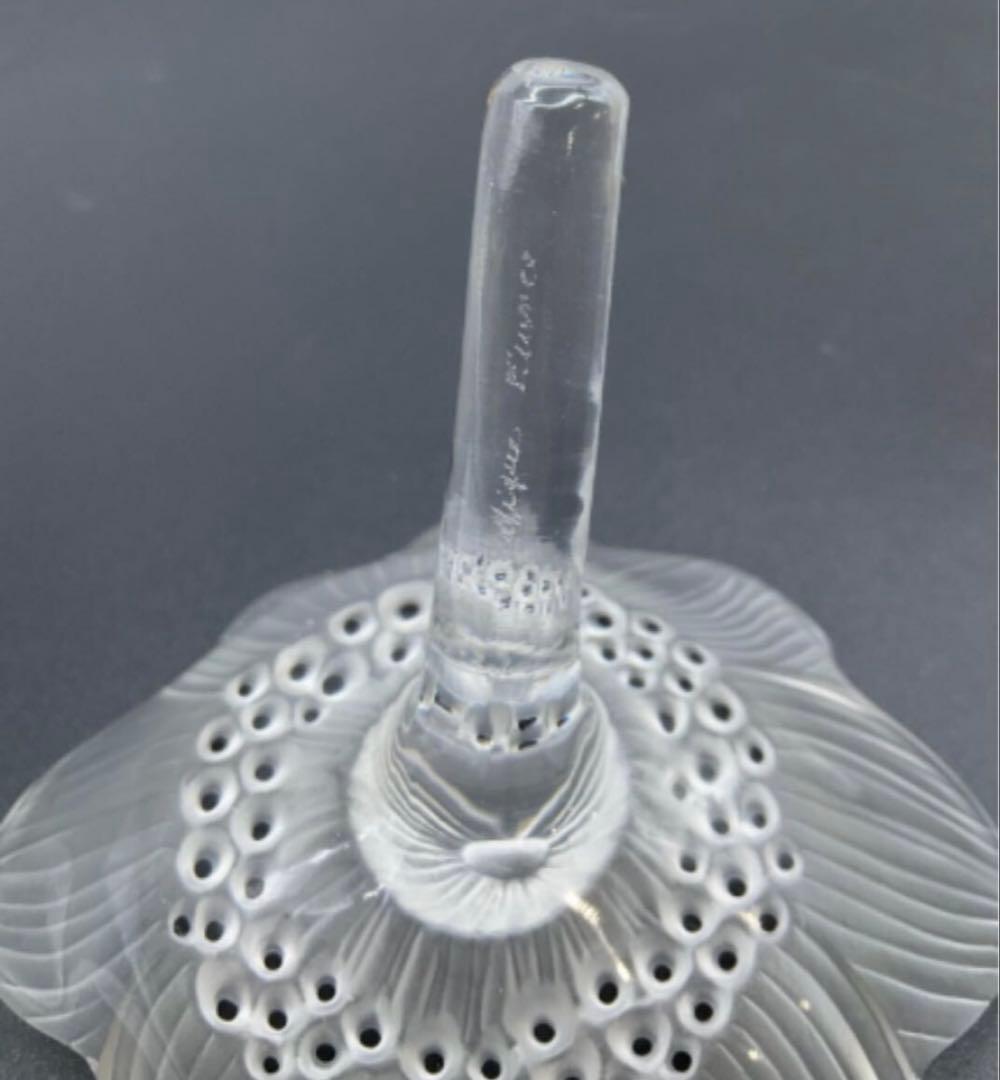 ペア 2つセット ルネ ラリック ペーパーウェイト ガラス細工 アネモネ