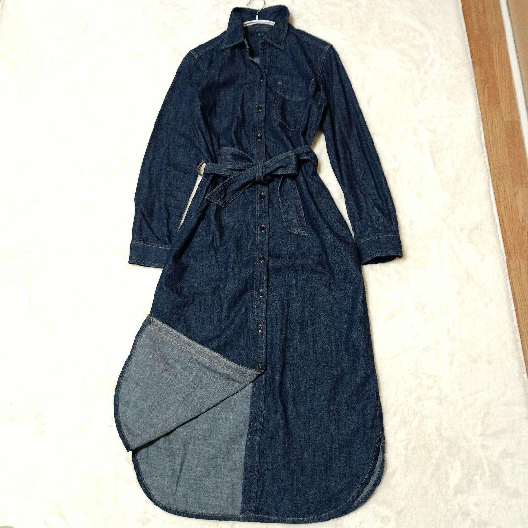 ラルフローレン　ロング　デニムワンピース　ベルト　長袖