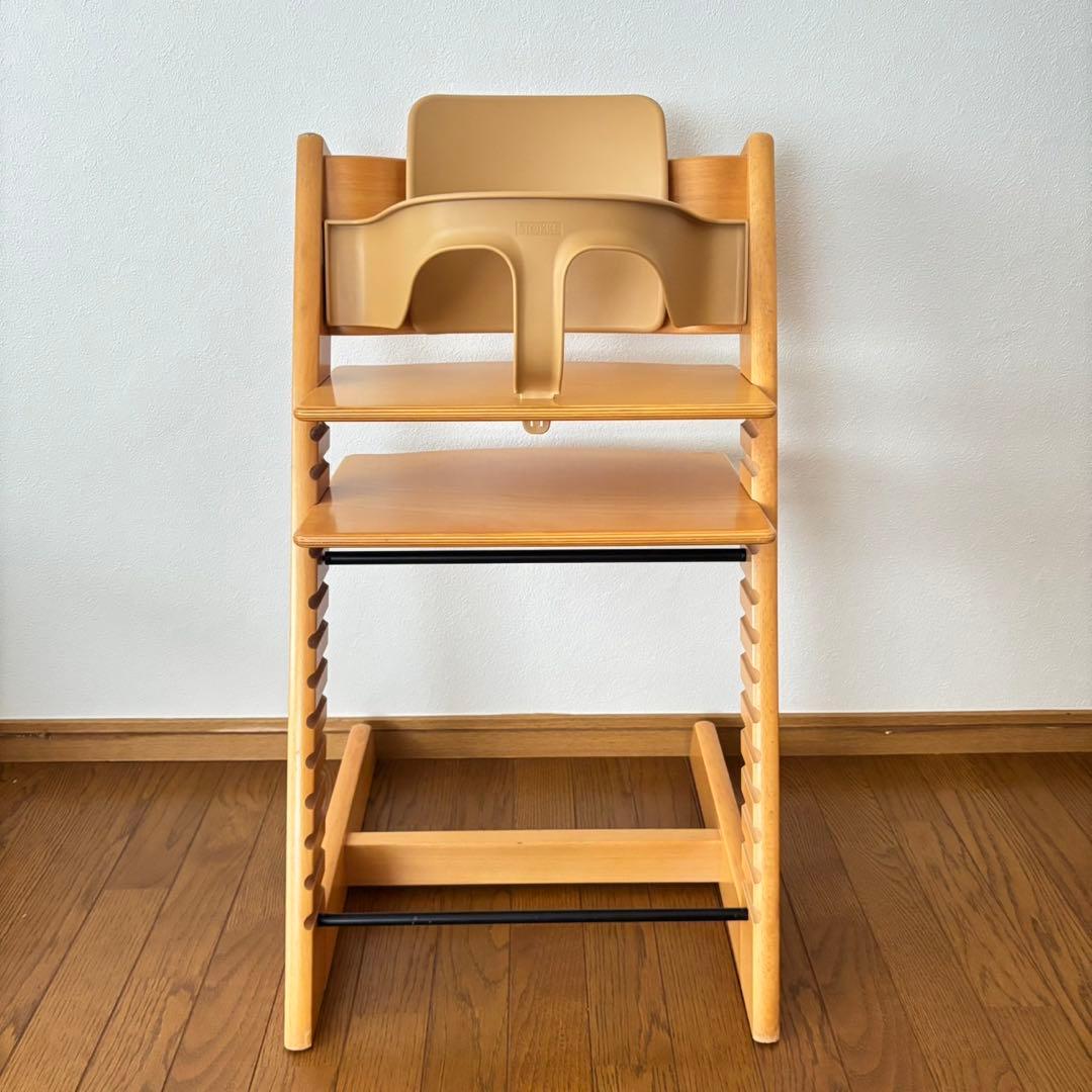 ストッケ　トリップ トラップ　ベビーチェア+ベビーセット　ナチュラル　S/N3④