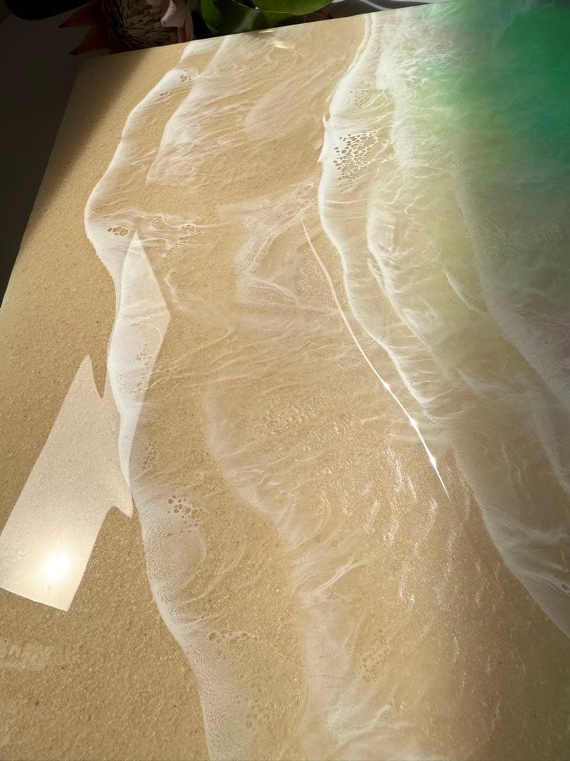 レジンアート　BIGパネル　マジックアワーの海♡ オーシャンアート　海アート