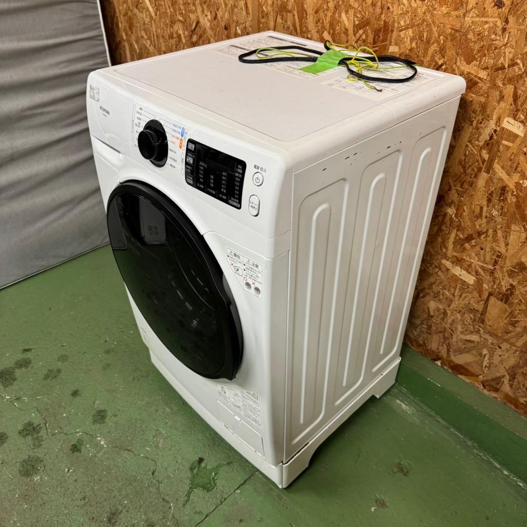 248 アイリスオーヤマドラム式洗濯機　8キロ　小型　一人暮らし　左開き　白色