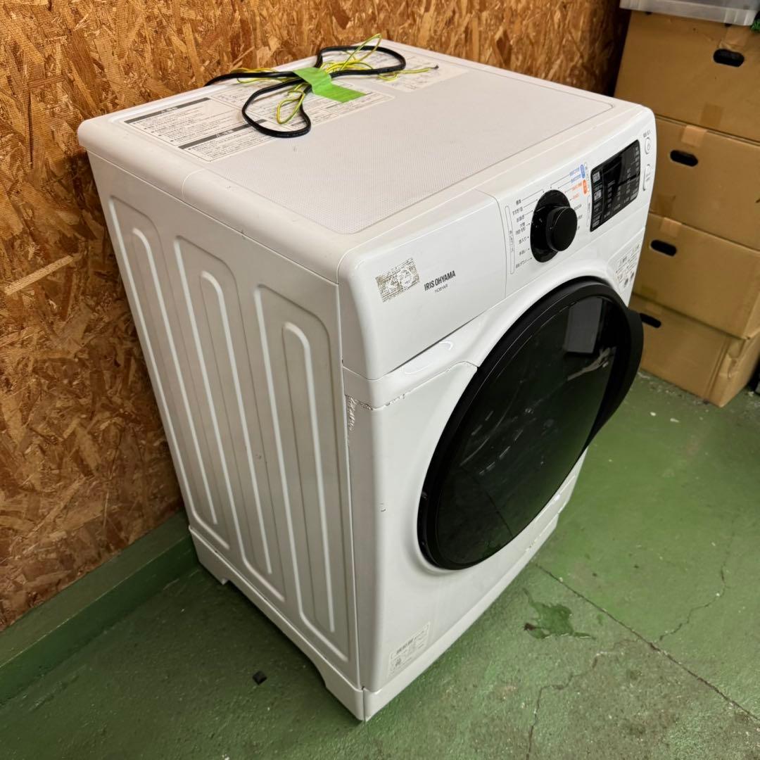 248 アイリスオーヤマドラム式洗濯機　8キロ　小型　一人暮らし　左開き　白色