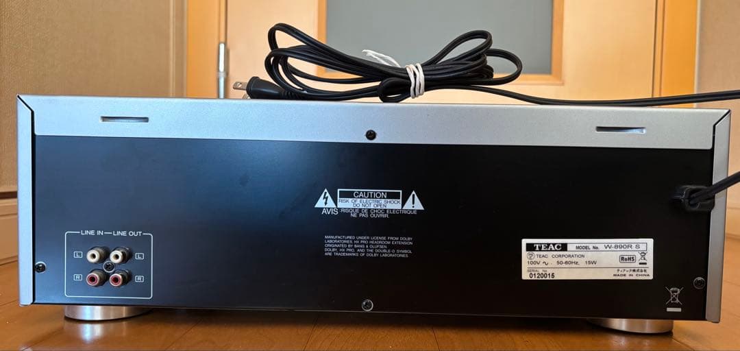 TEAC W‑890R S ダブルカセットデッキ オートリバース搭載