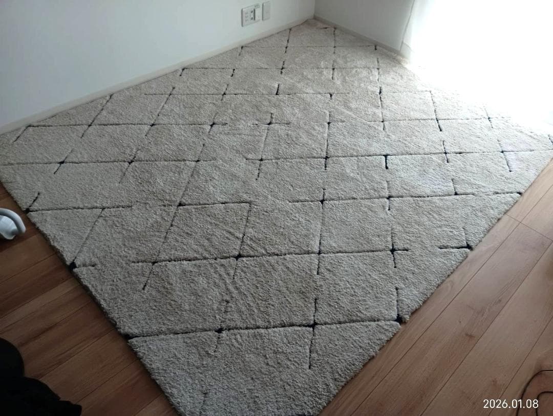 LOWYA NEW デニドラ ダイア シャギー ラグ Lサイズ 3畳