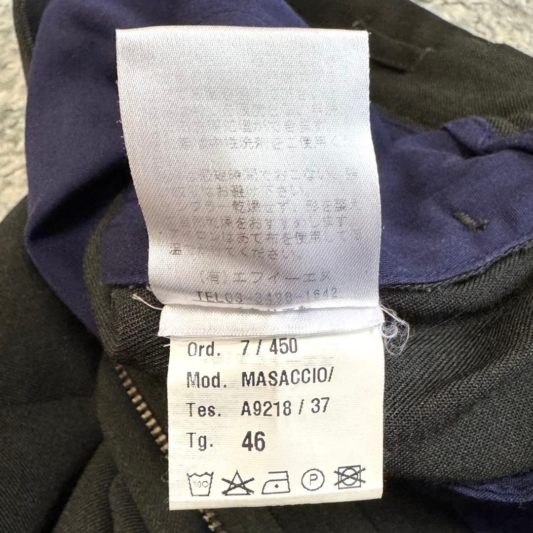 ジャブスアルキヴィオ MASACCIO 永久クリース ウール スラックス 46