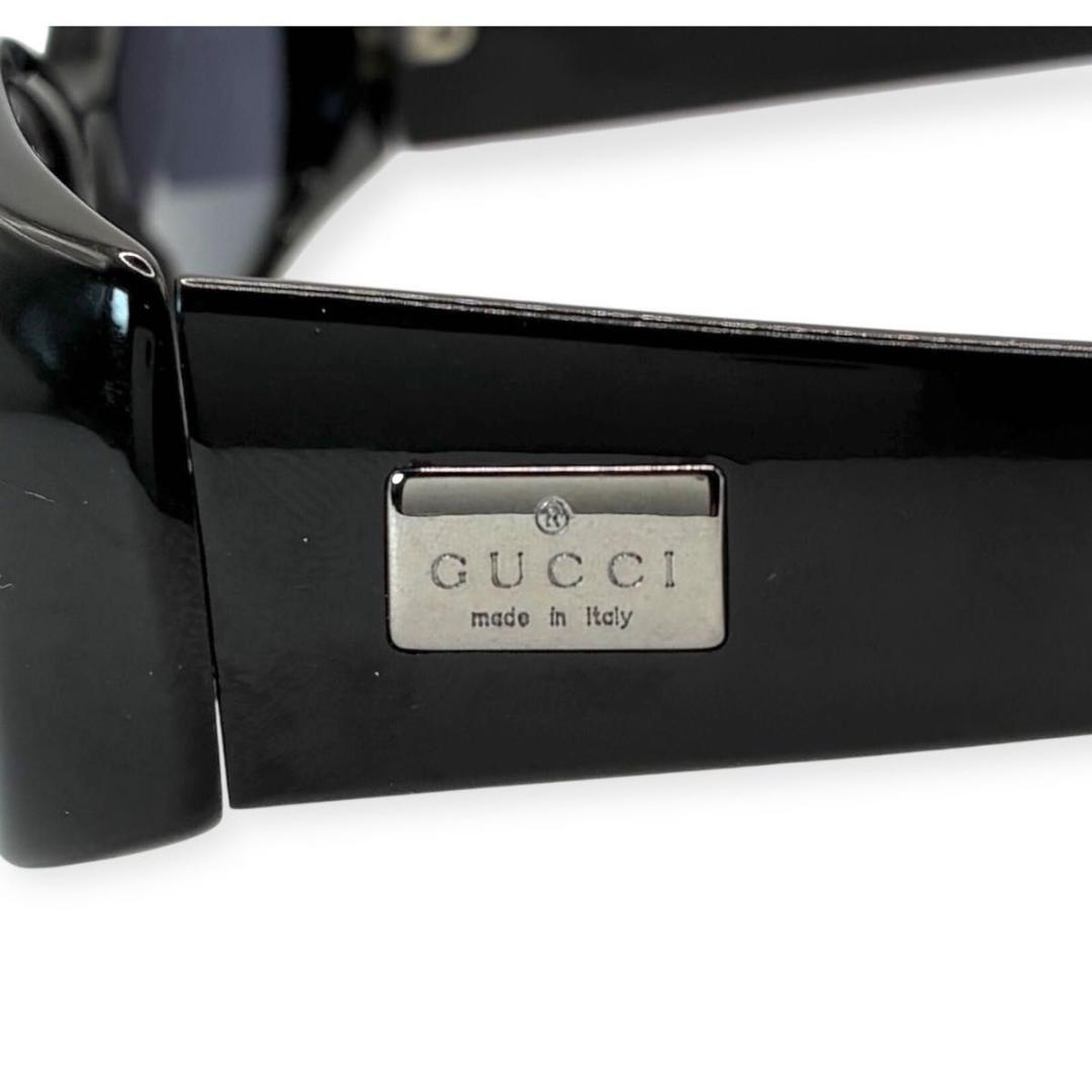 【良品】GUCCI グッチ　オーバル　ロゴプレート　サングラス　Y2K ブラック