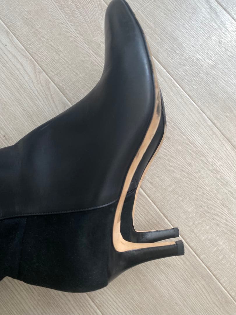 【smilemom】Jimmy Choo ブラックレザー&スエード