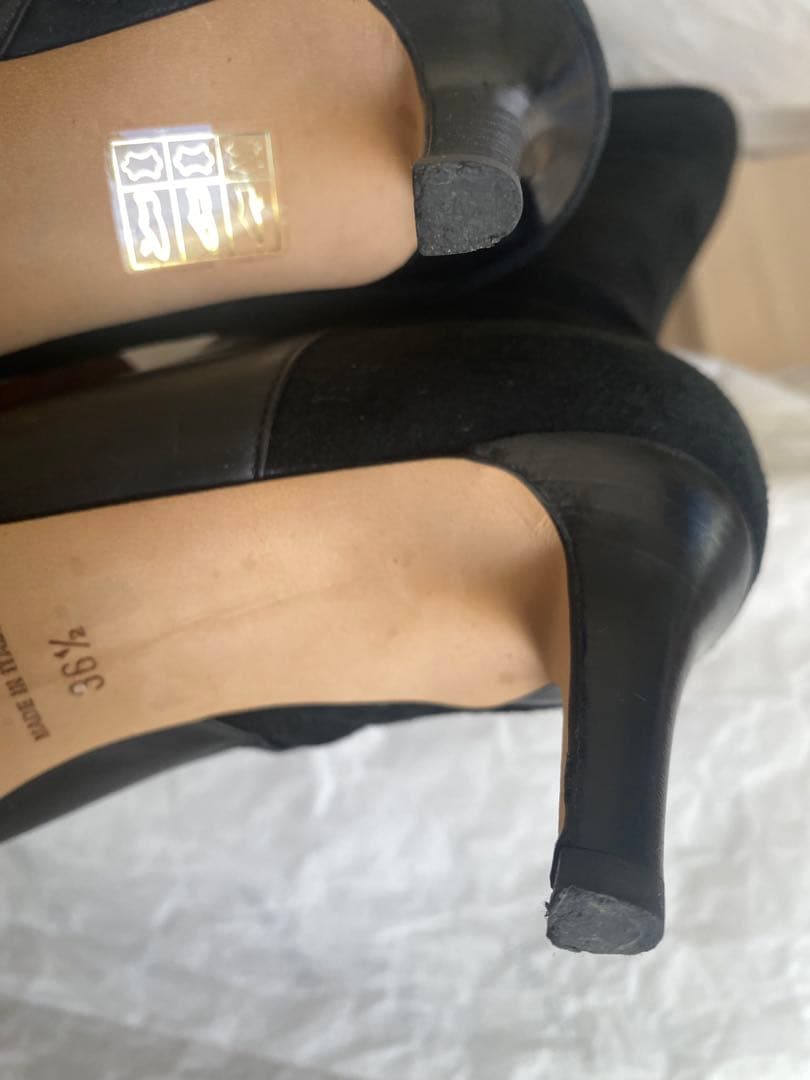 【smilemom】Jimmy Choo ブラックレザー&スエード