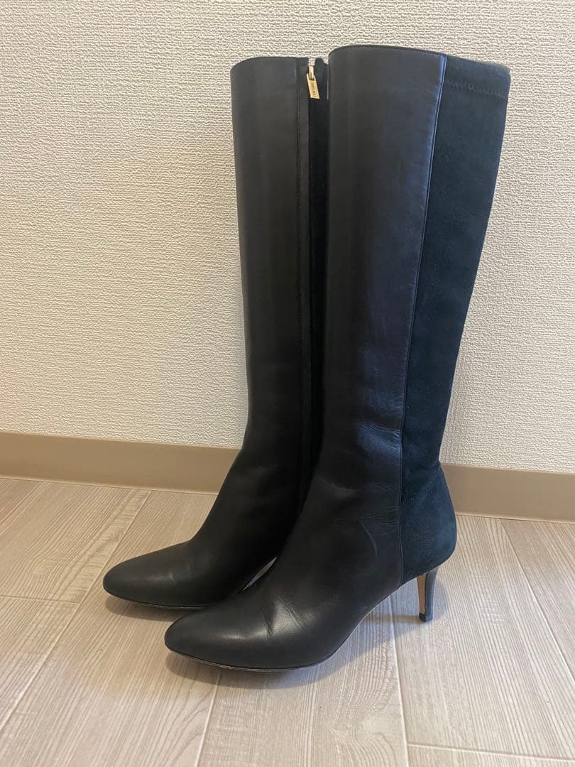 【smilemom】Jimmy Choo ブラックレザー&スエード