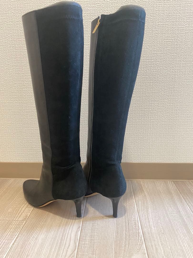 【smilemom】Jimmy Choo ブラックレザー&スエード
