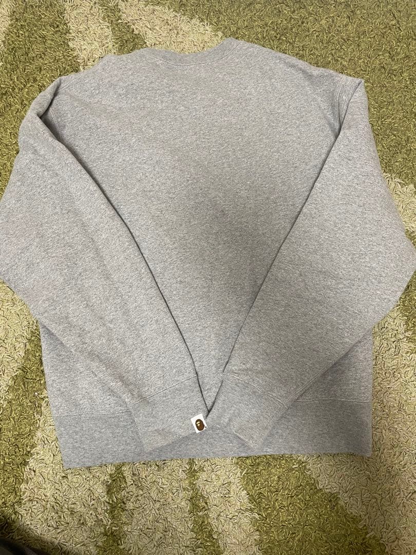 限定価格❗️ A BATHING APE カレッジロゴ　スウェット　刺繍　グレー