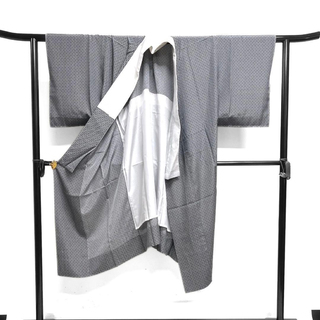 未着用　襦袢　長襦袢　花　グレー　着物　053a d