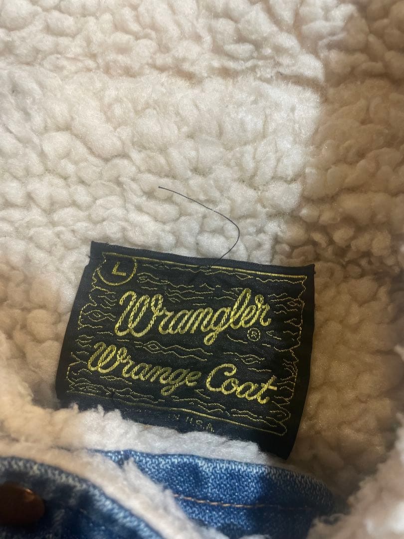 Wrangler ボア襟 デニムジャケット ランチコート USA製 ラングラー