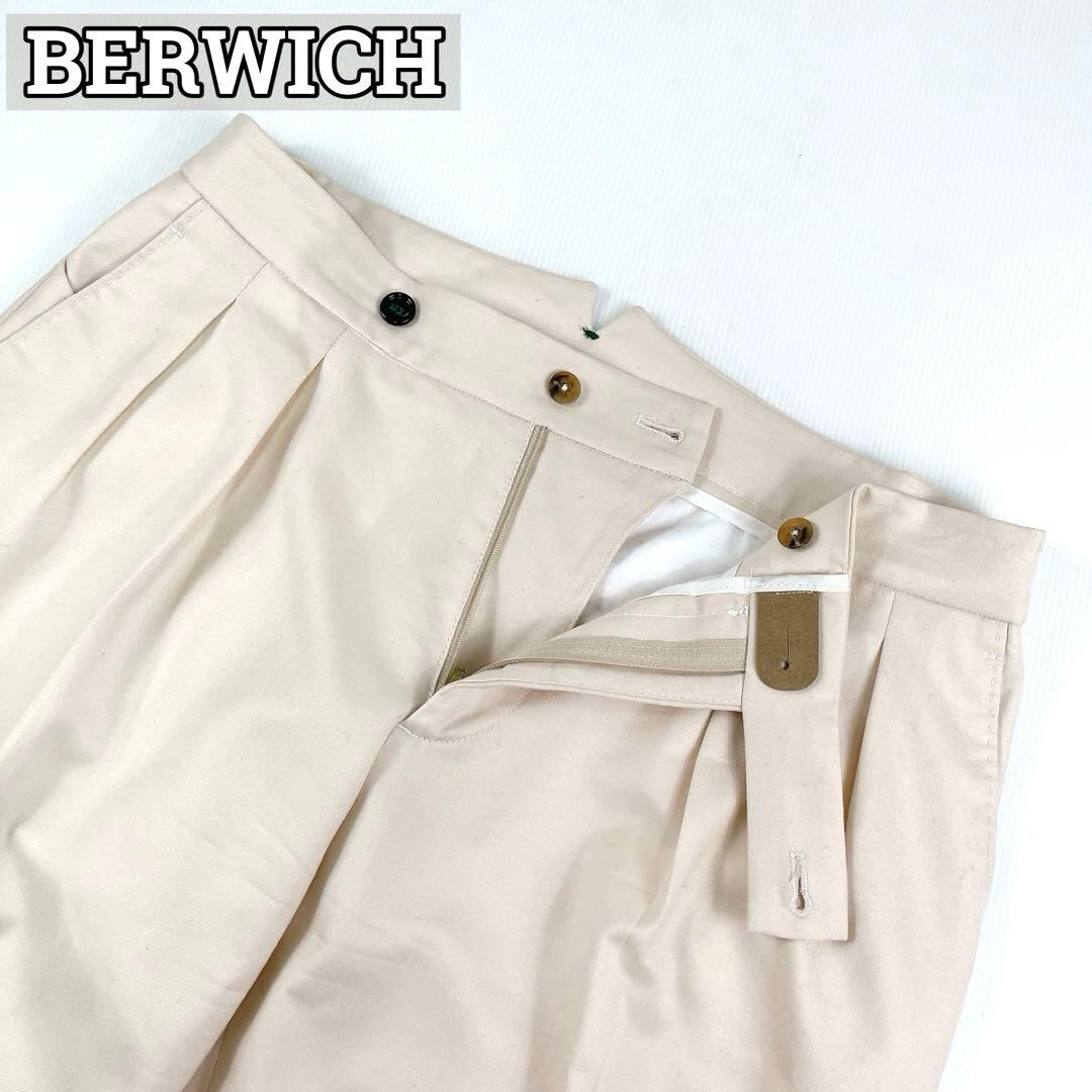 ベルウィッチ　カノニコ　2プリーツ　 サイドアジャスター スラックス　46