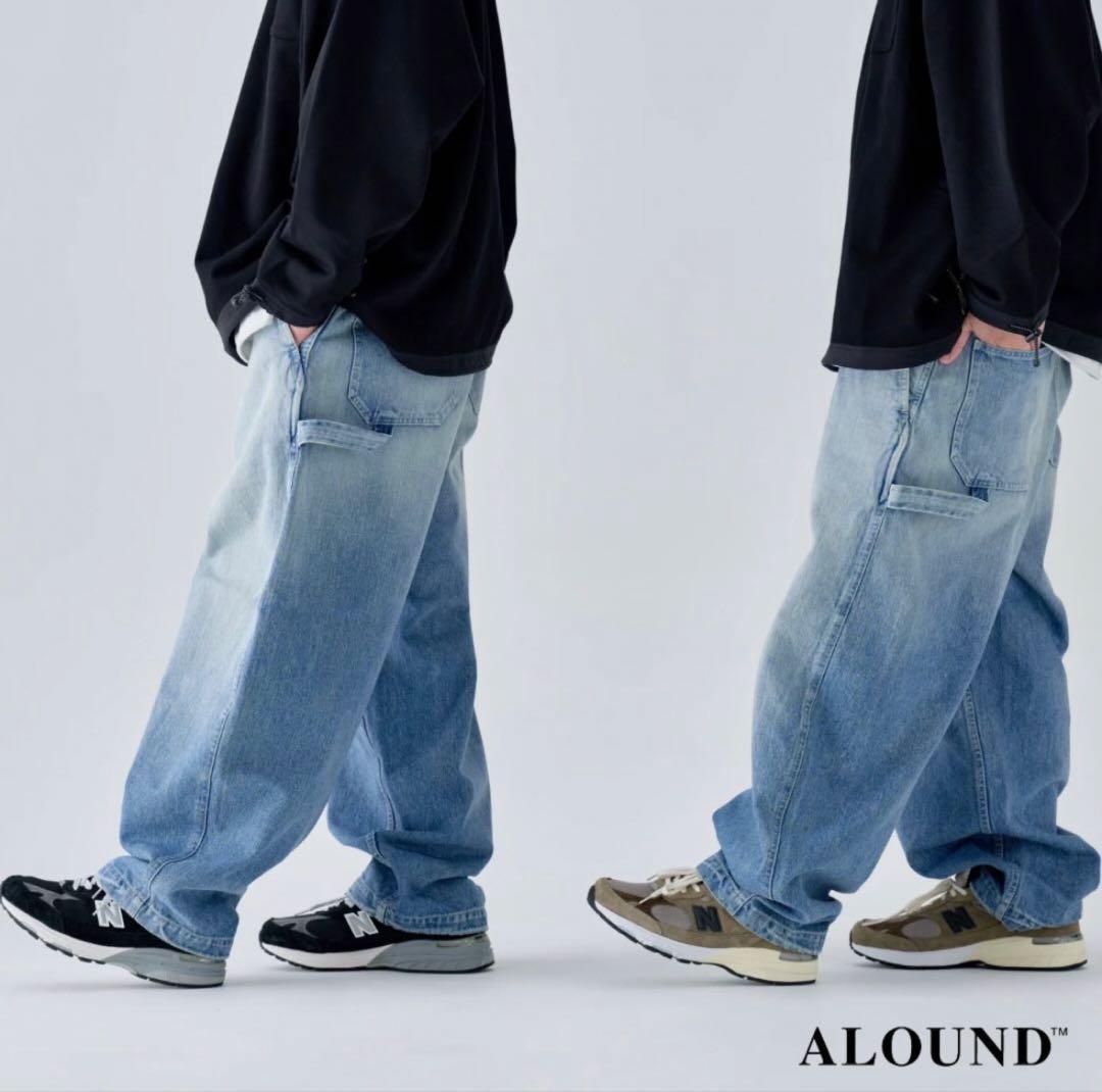 パンツ ALOUND WASHED DENIM WORK PANTS