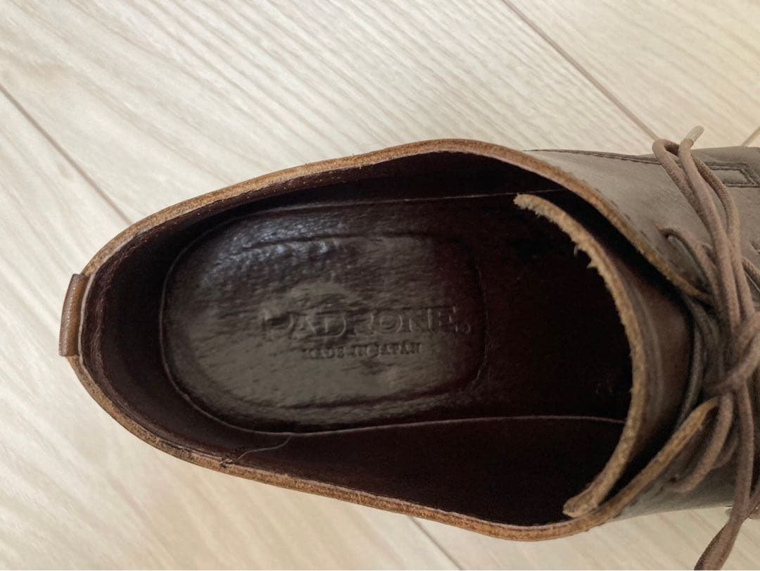 PADRONE ダービー　短靴　パドローネ　derby レザー　ビブラムソール