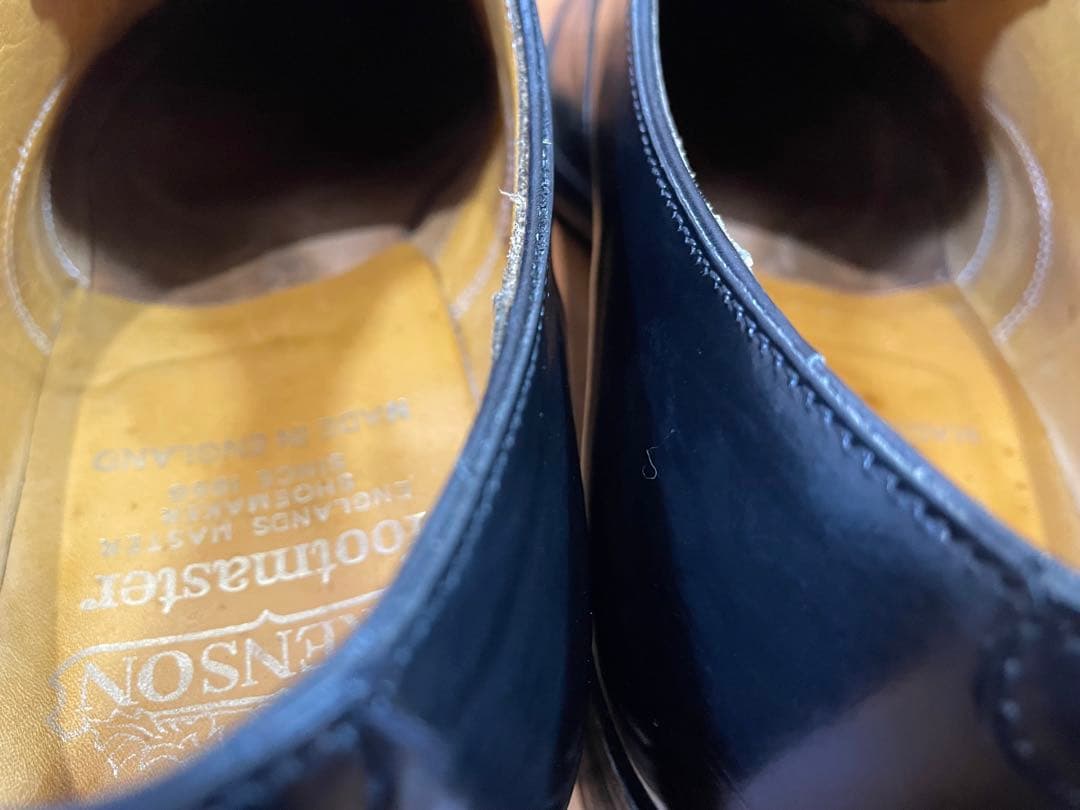 【美品】グレンソン ストレートチップ 65F ブラック 純正シューツリー付