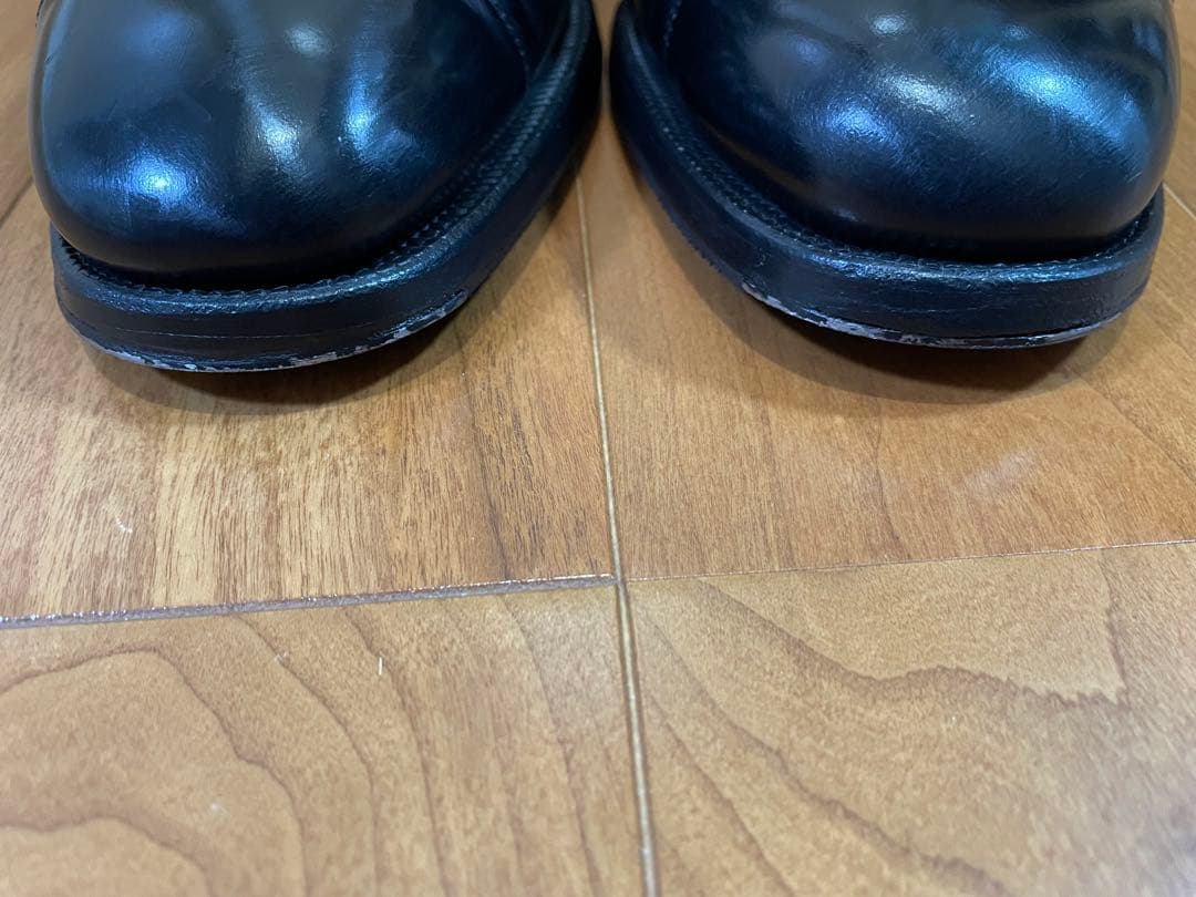 【美品】グレンソン ストレートチップ 65F ブラック 純正シューツリー付