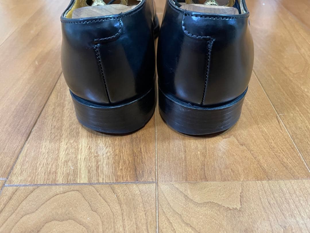 【美品】グレンソン ストレートチップ 65F ブラック 純正シューツリー付