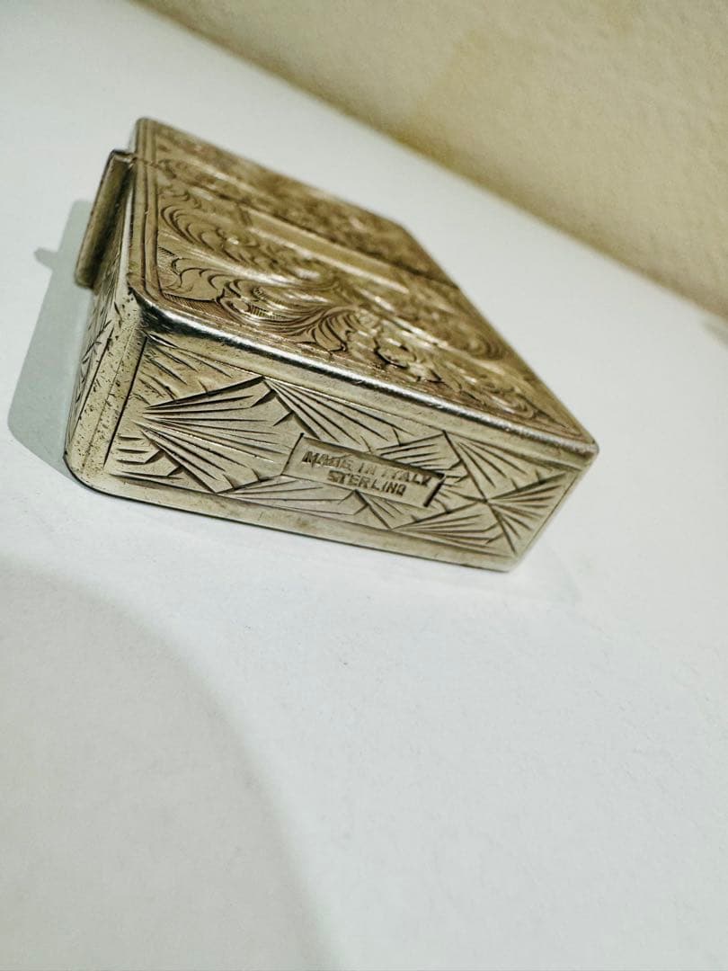 純銀　全面手彫刻　Sterling 純銀製 ZIPPO