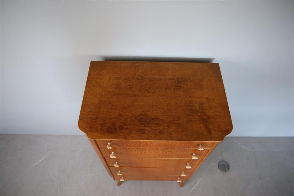 英国アンティークworthy5杯ドロワー/木製チェストタンス92-272