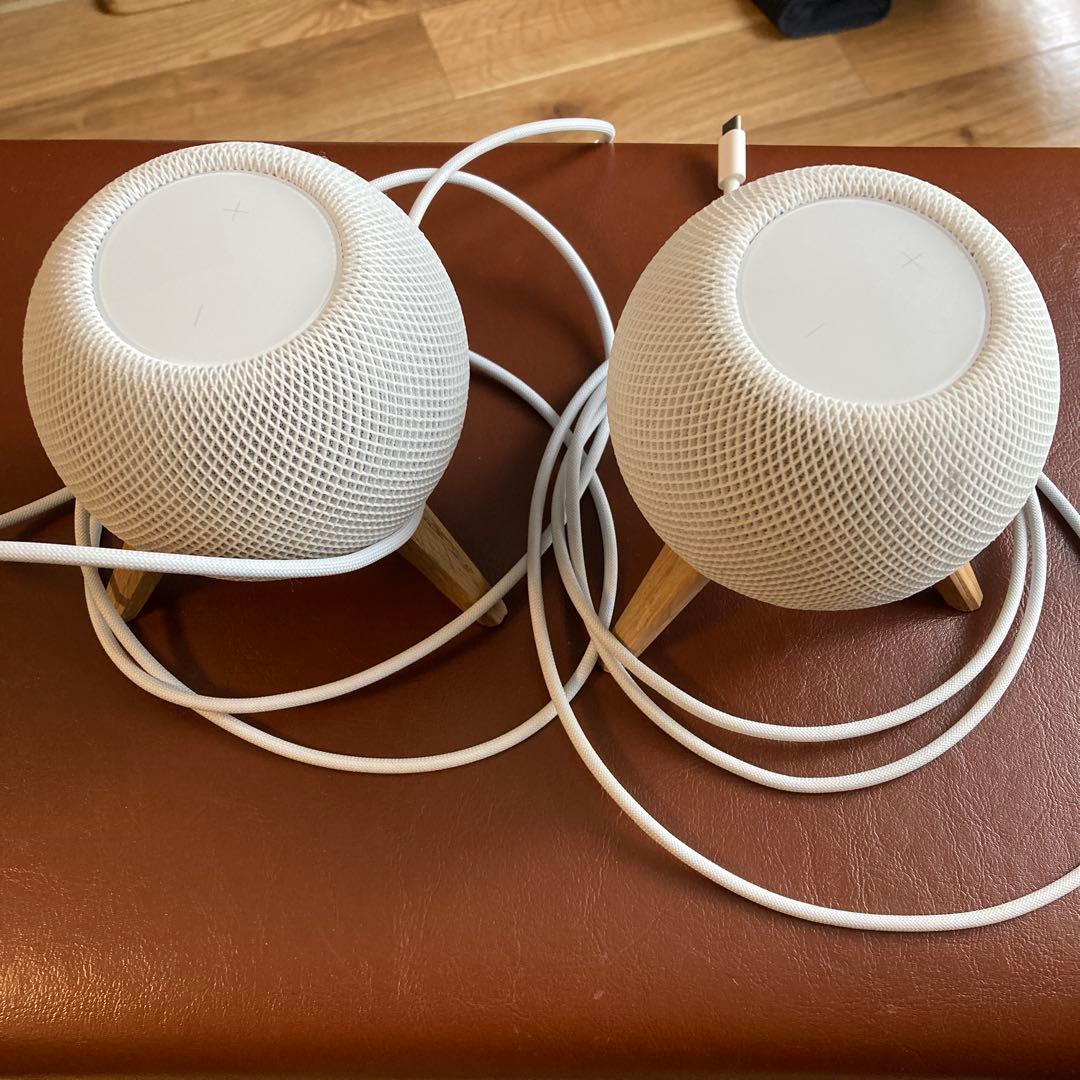 Apple Pod mini 2個　スタンドセット