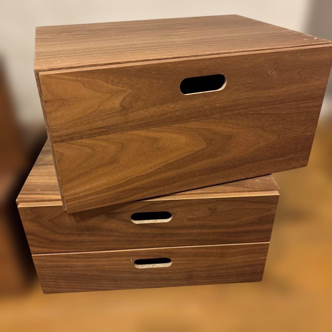 無印良品 ウォールナット スタッキング 引き出しセット