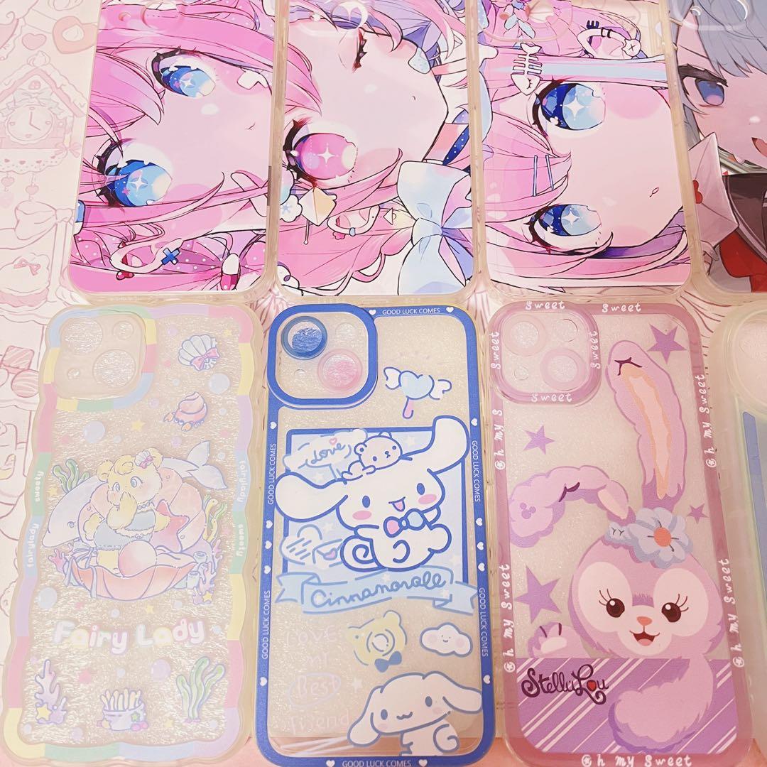 アニメキャラクター iPhone13ケース　可愛い　女の子　サンリオ　9点セット