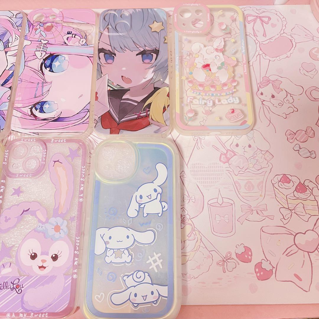 アニメキャラクター iPhone13ケース　可愛い　女の子　サンリオ　9点セット