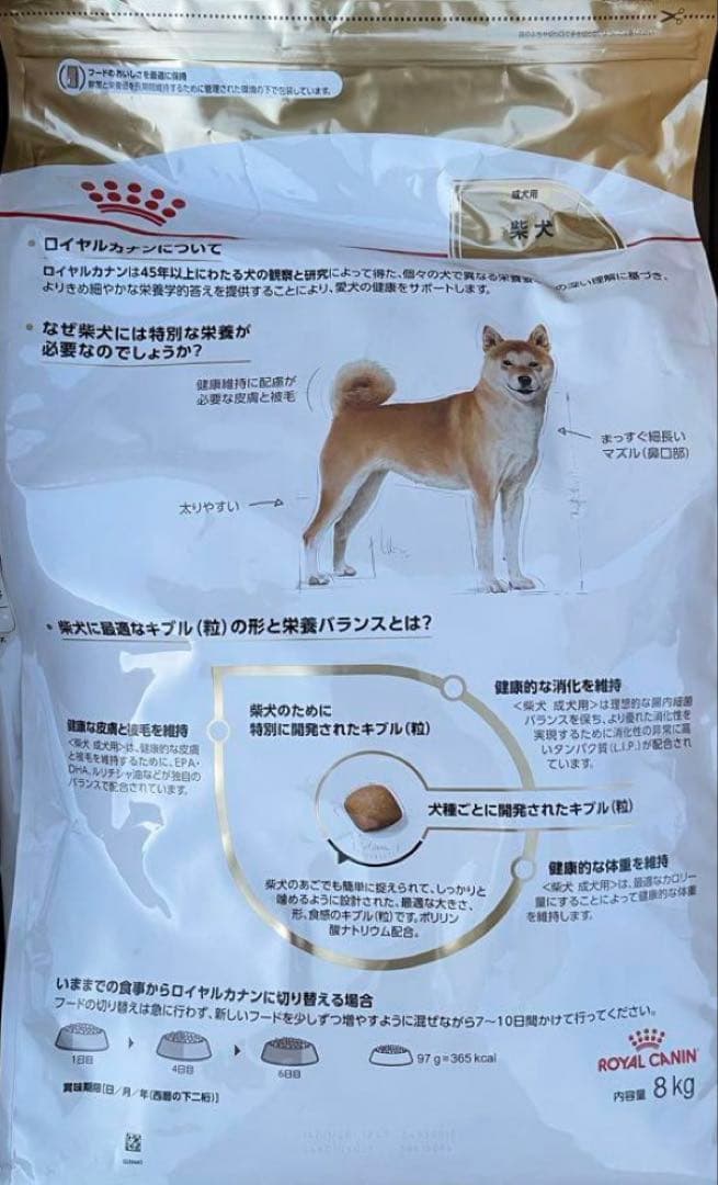 ロイヤルカナン 柴犬 成犬用ドッグフード2袋
