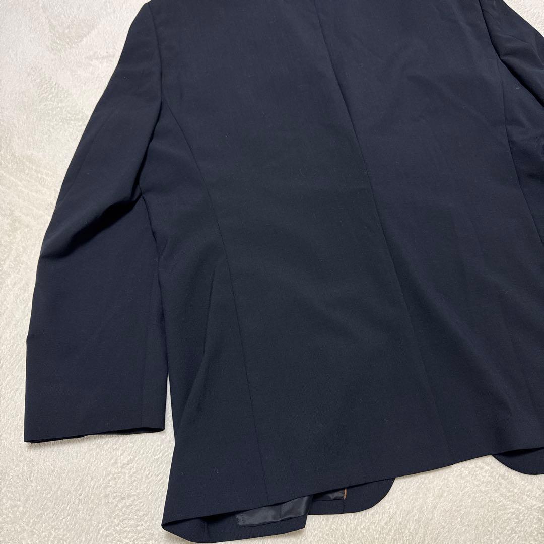 極美品 アオキ セットアップスーツ LES MUES 2B 背抜き 2XL 濃紺