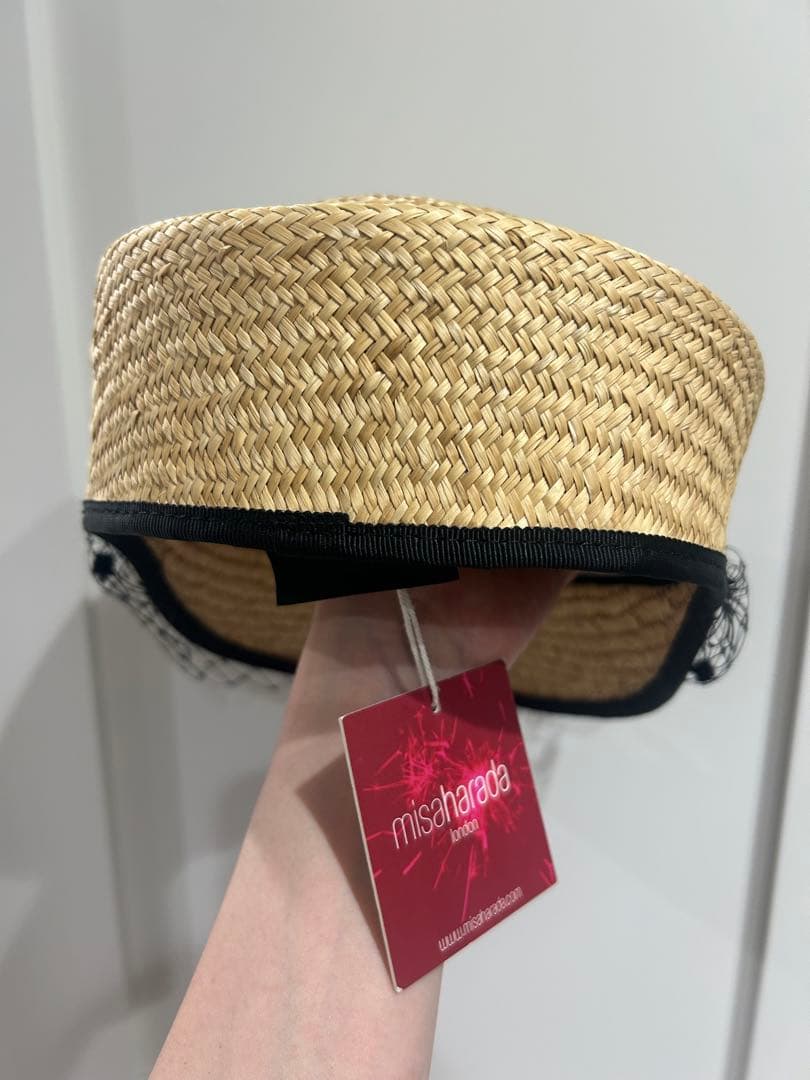 新品ミサハラダ　チュールリボンハット