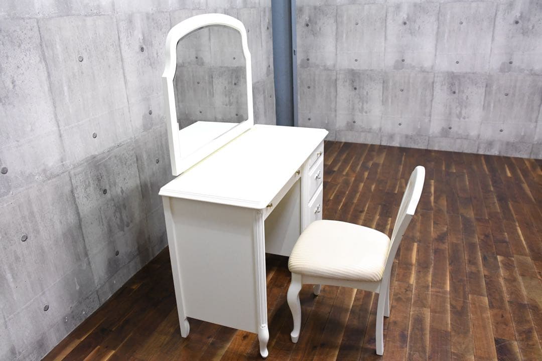 EGC42 IDC大塚家具 セリーヌ ドレッサー チェア セット 東海家具