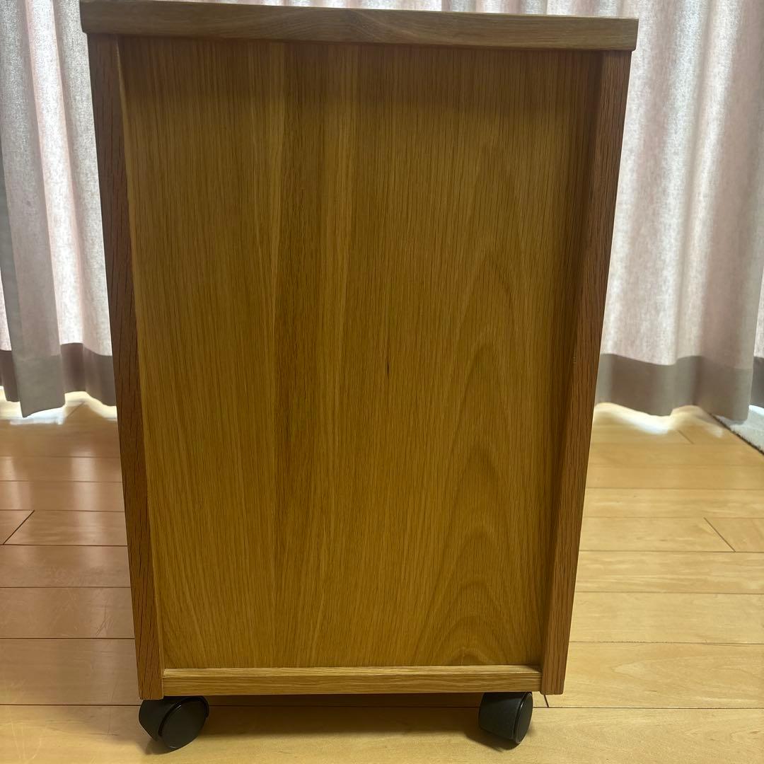 無印良品　無垢材デスクキャビネット　オーク材　学習机
