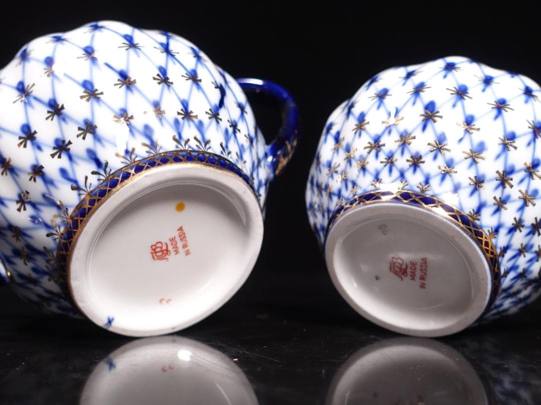 ロモノーソフ LOMONOSOV コバルトネット ポット クリーマー セット