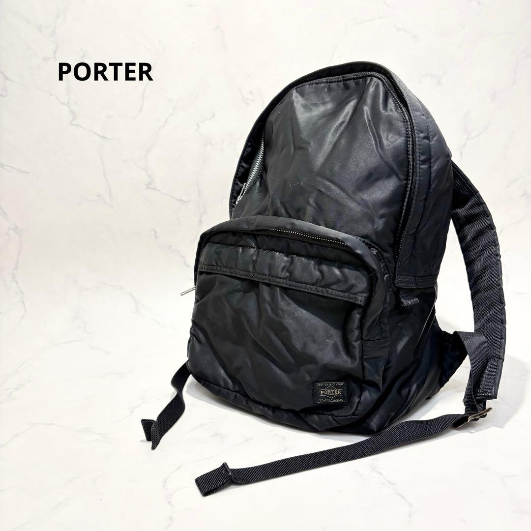 【美品】PORTER ポーター　リュック　タンカー　ブラック　ナイロン