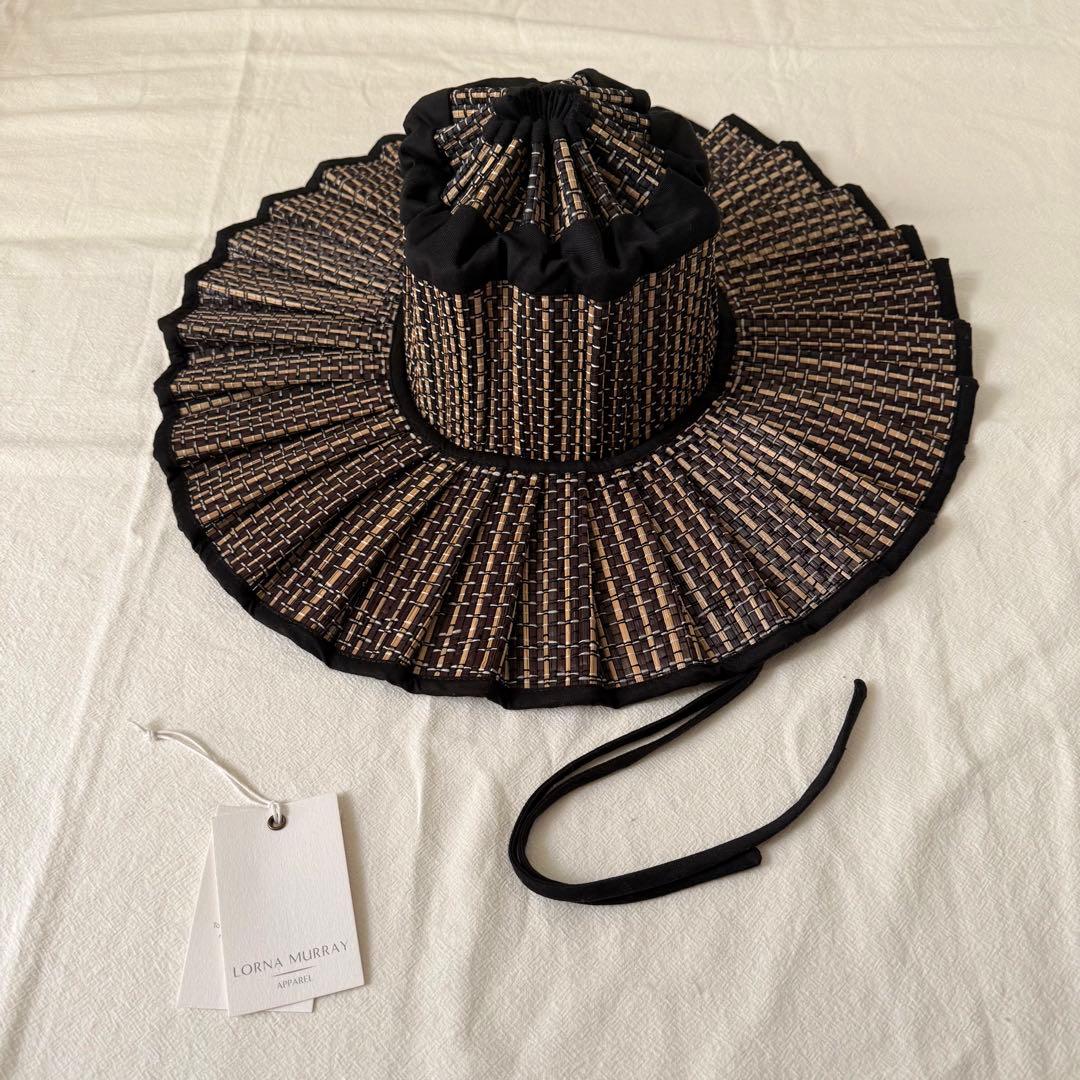 LORNA MURRAY｜フリル付き麦わら帽子