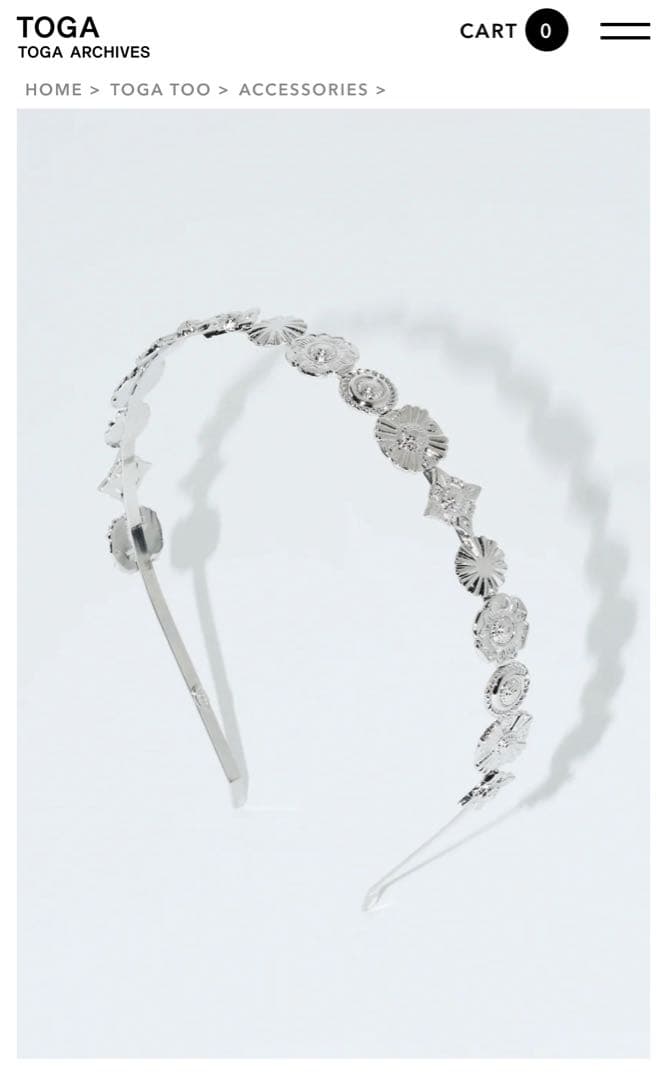 未使用品　TOGA TOO L NARROW HEADBAND