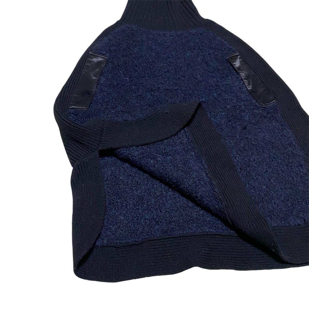 sacailuck ニットポンチョ　アルパカ　サテン　タートル　サカイ