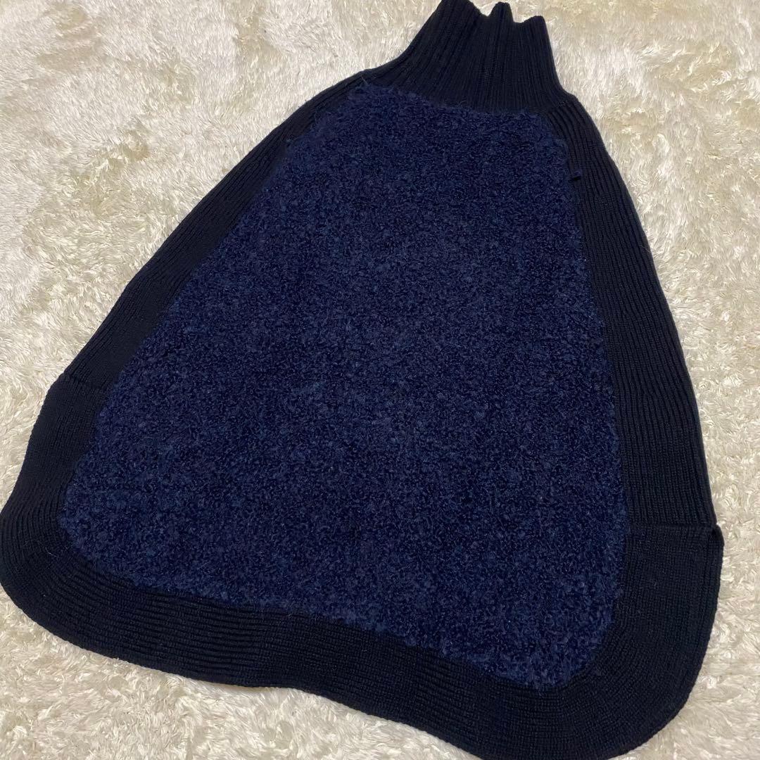 sacailuck ニットポンチョ　アルパカ　サテン　タートル　サカイ