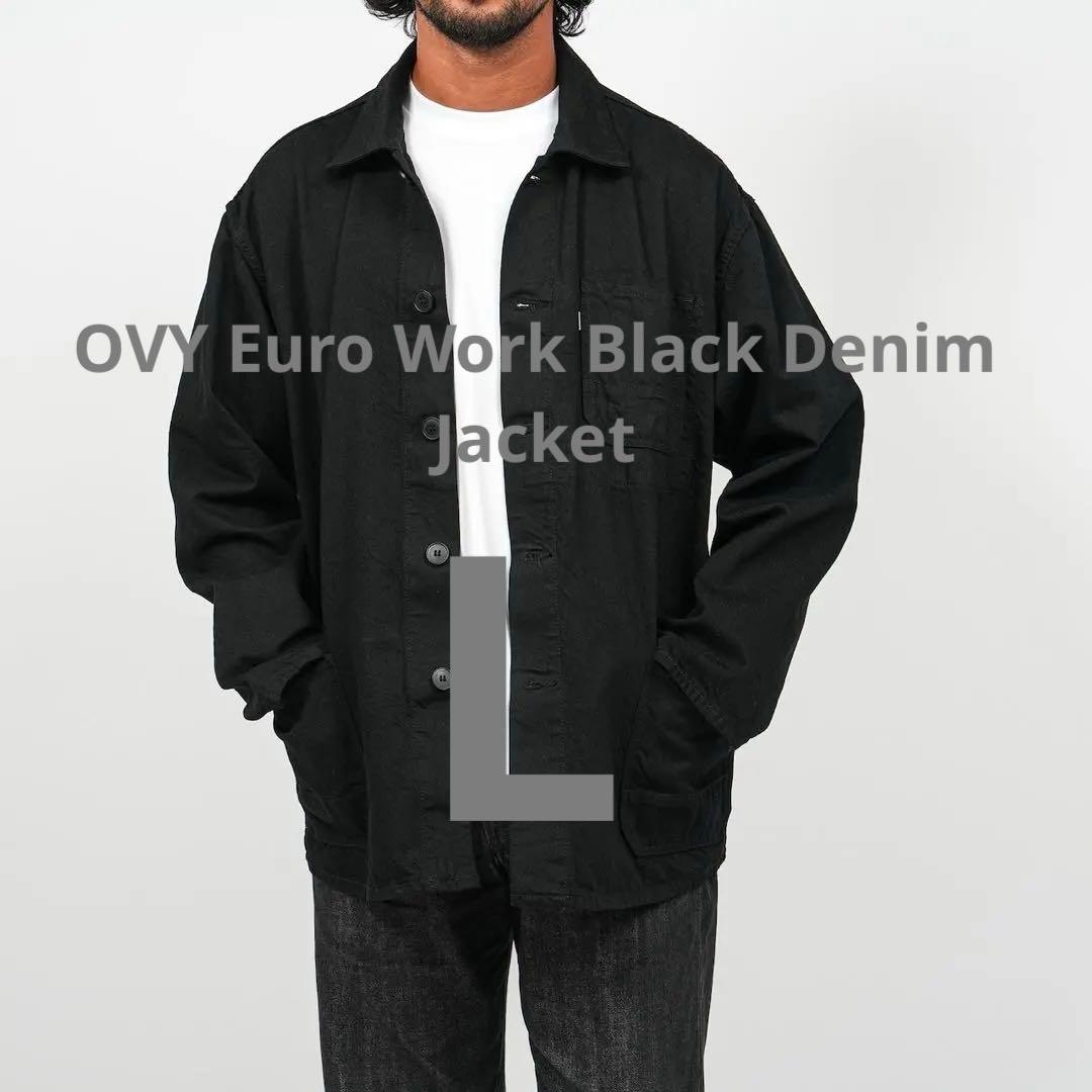 OVY Euro Work Black Denim Jacket Ｌ