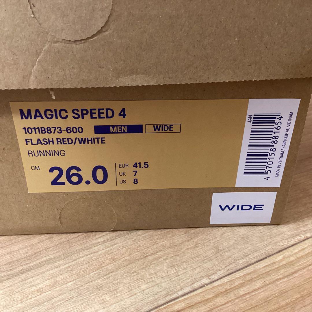アシックス MAGIC SPEED 4 WIDE 1011B873 26cm