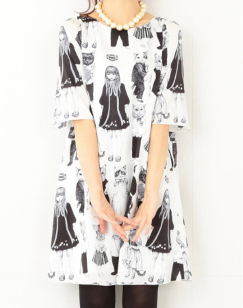 即購入⭕️ mmts ヒグチユウコ 猫10匹総柄ワンピース