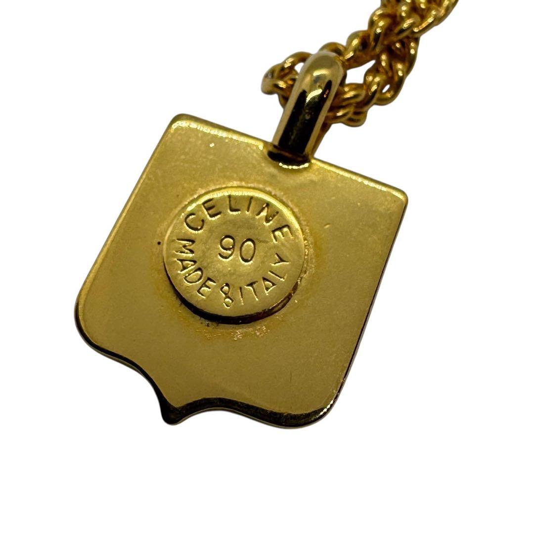 CELINE セリーヌ マカダム　ネックレス　ゴールドカラー