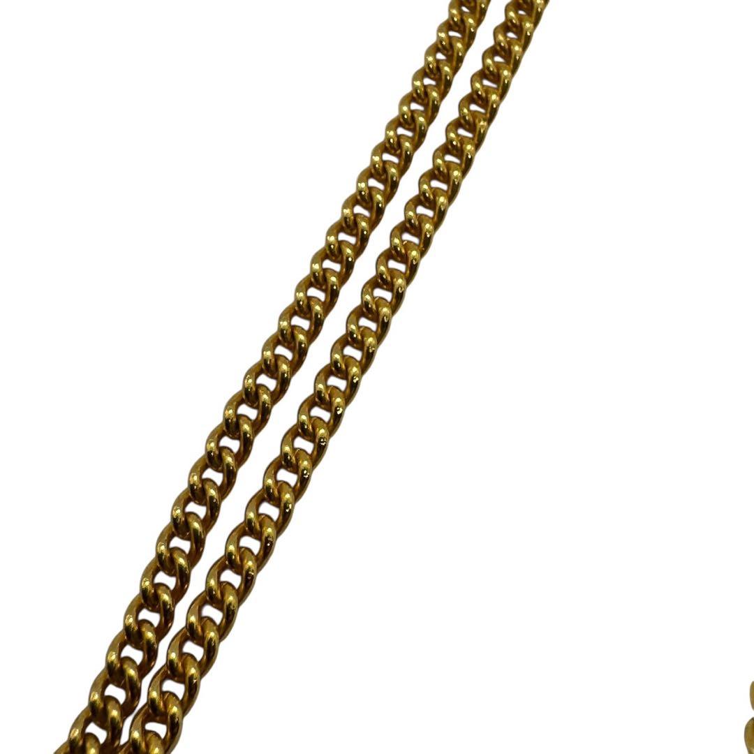 CELINE セリーヌ マカダム　ネックレス　ゴールドカラー