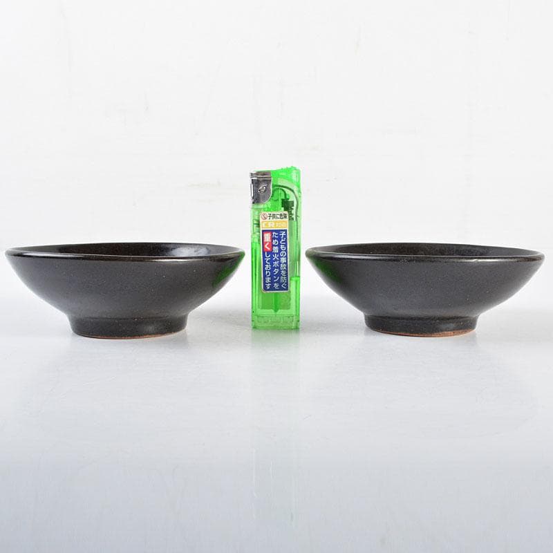 中国　南宋　吉川窯　木葉天目碗　一對　C　R4467