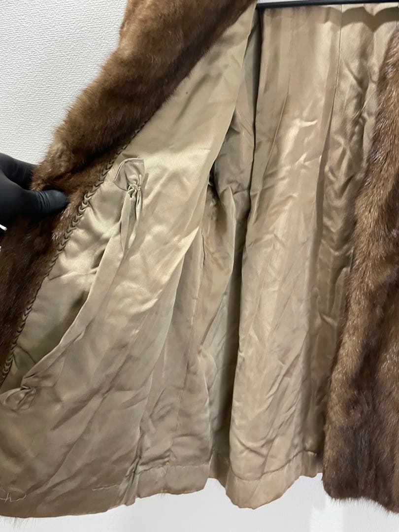 SAGA MINK ブラウン ミンクファー コート ショート