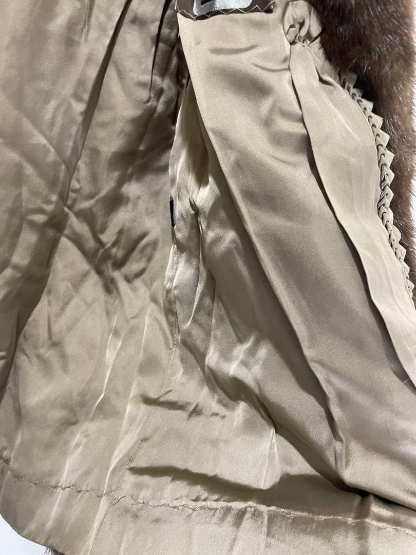 SAGA MINK ブラウン ミンクファー コート ショート