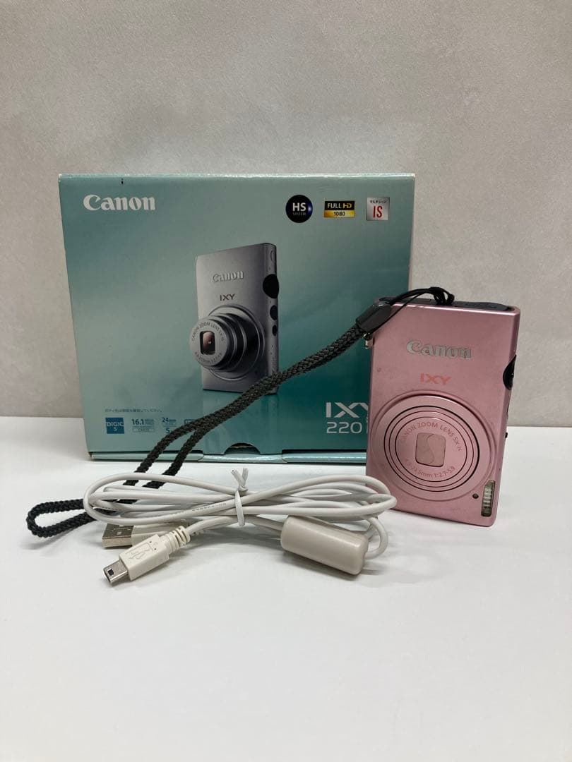 Canon IXY 220F ピンク コンデジ 箱付き 付属品あり 【4506】